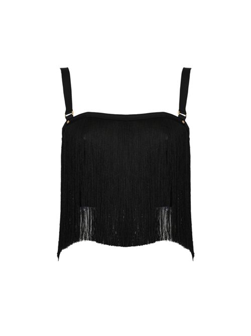 Top in tulle con frange Elisabetta Franchi | TO06262E2110